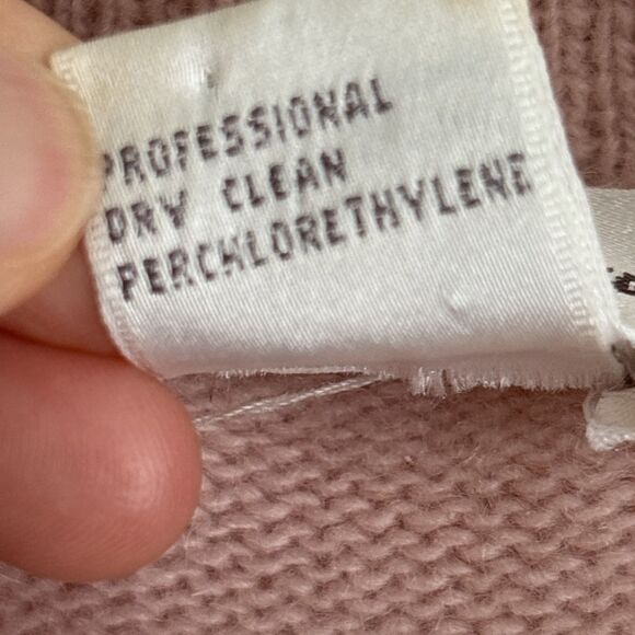 VTG VGUC Neiman Marcus Cashmere Sweater Womens Pink Polo Collared M - Picture 3 of 9